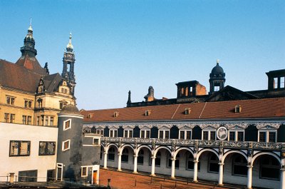 Vleugel van Zwinger Paleis, Dresden, Saksen, Duitsland door Benjamin Baud