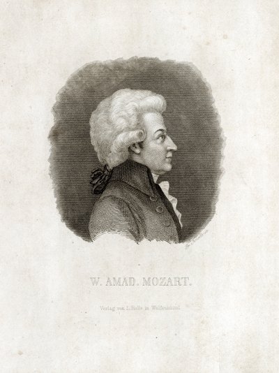 Wolfgang Amadeus Mozart gravure door Unbekannt