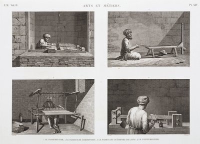 Wol & Kammgaren, Weven, Egypte, ca. 1798 door Unbekannt