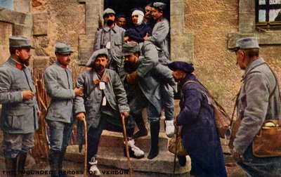 Eerste Wereldoorlog: Frans leger bij de Slag om Verdun door Unbekannter Künstler