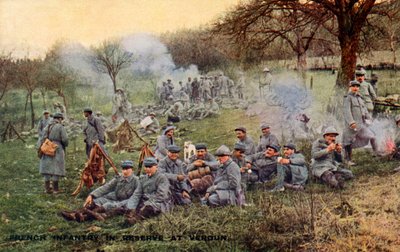 Eerste Wereldoorlog: Frans leger bij de Slag om Verdun door Unbekannter Künstler