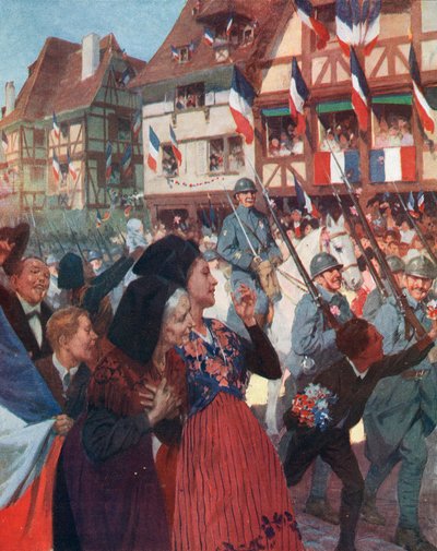 Eerste Wereldoorlog: de intocht van het Franse leger in de Elzas door Unbekannter Künstler