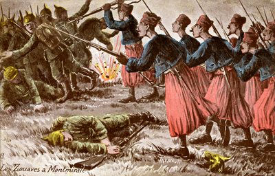 Zouaaf bij Montmirail aan het westfront door Unbekannter Künstler