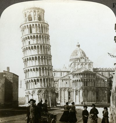 Kathedraal en scheve toren van Pisa, Italië door Underwood and Underwood