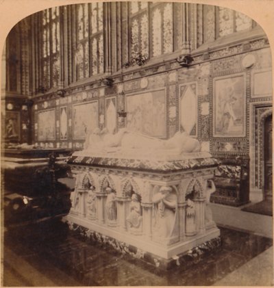 Cenotaaf van de Prins-Gemaal, in Albert Memorial Chapel, Windsor, Engeland, 1900 door Underwood and Underwood