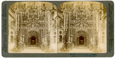 Kerk van het Heilig Graf, Jeruzalem, Palestina, 1897 door Underwood and Underwood