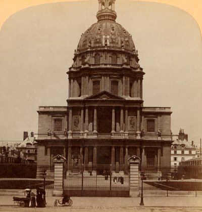 Dome des Invalides, waar de machtige krijger rust - Graf van Napoleon I., Parijs, Frankrijk, 1900 door Underwood and Underwood