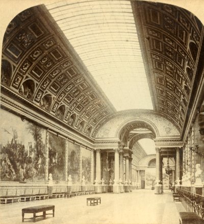 Galerij der Slagen, Versailles, c1900 door Underwood and Underwood
