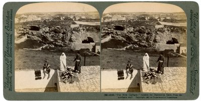 Jeruzalem gezien vanaf de Damascuspoort, Palestina, 1901 door Underwood and Underwood