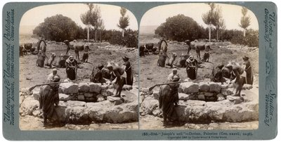 Josephs Bron, Dothan, Palestina, 1900 door Underwood and Underwood