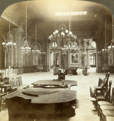 Roulette salon, Monte Carlo, Monaco door Underwood and Underwood