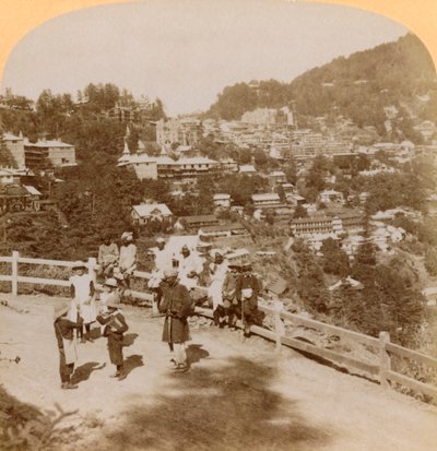 Simla, het prachtige Himalaya-bergresort, India, 1902 door Underwood and Underwood