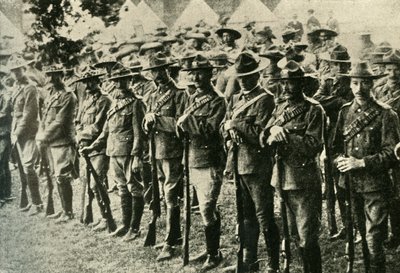 Soldaten uit Australië, Nieuw-Zeeland, Canada en Zuid-Afrika, 1914-1918, ca. 1920 door Underwood and Underwood