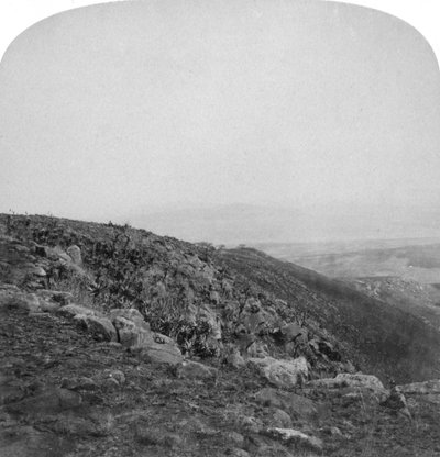 Zuidelijke helling van Spion Kop, Zuid-Afrika, Boerenoorlog, 1901 door Underwood and Underwood