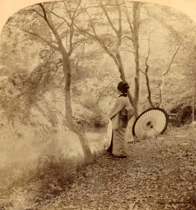De gouden dagen van de herfst in Japan, 1896 door Underwood and Underwood
