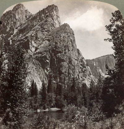 De Drie Broers, Yosemite Valley, Californië, VS, 1902 door Underwood and Underwood