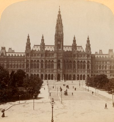 Het grote stadhuis, Wenen, Oostenrijk Toren 320 ft. hoog door Underwood and Underwood