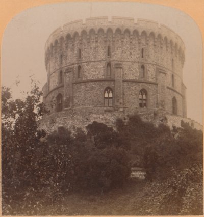 De ronde Toren, Windsor, Engeland - de Kasteelgevangenis van Edward III tot Karel II, 1900 door Underwood and Underwood