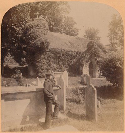 De kleine Normandische kerk, het meest schilderachtige plekje in Engeland, Bonchurch, Isle of Wight door Underwood and Underwood