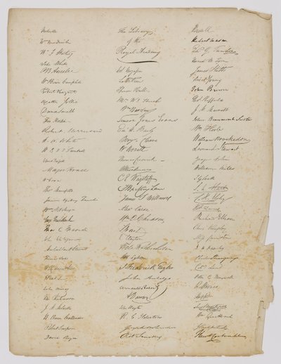 De bibliotheek van de Koninklijke Academie (pagina uit boek) door Unidentified (European)