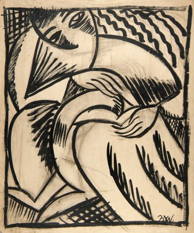 Figuratieve abstractie door Unidentified