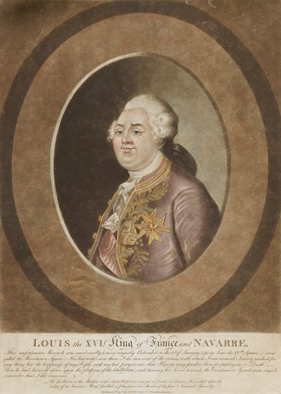 Lodewijk XVI, koning van Frankrijk en Navarra door Unidentified