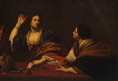 Martha scheldt haar ijdele zuster Maria Magdalena uit door Unidentified