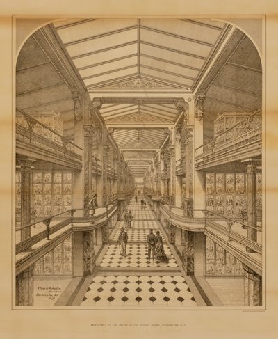 Modellenhal van het Octrooibureau van de Verenigde Staten, Washington, D.C. door Unidentified