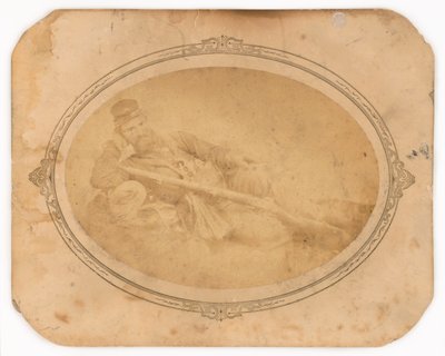Liggende soldaat uit de Burgeroorlog door Unidentified