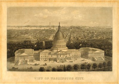 Uitzicht op de stad Washington door Unidentified