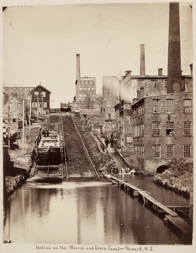 Helling op het Morris en Essex Kanaal, Newark, New Jersey, ca. 1870 door Unidentified Photographer.