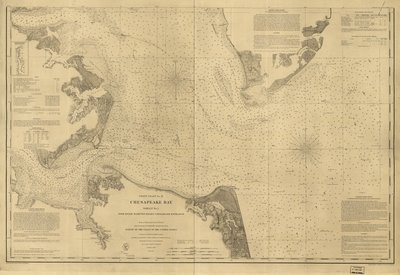 Chesapeake Bay, Sheet no. 1, York River, Hampton Roads, Chesapeake ingang... LOC 99447134 door United States Coast Survey