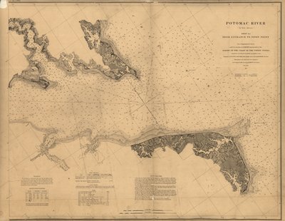 Potomac River (in vier bladen) door United States Coast Survey