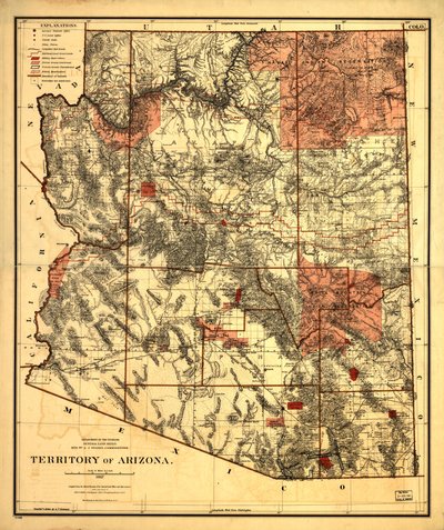 Territorium van Arizona door United States. General Land Office