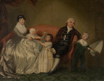 Een familieportret door Unknown
