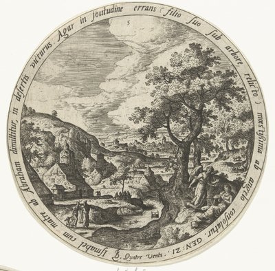 Abraham verdrijft Hagar en Ismaël door Unknown