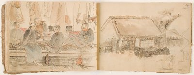 Schetsboek van de kunstenaar uit de Russisch-Japanse oorlog door Unknown