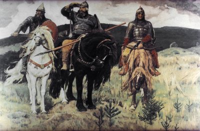 Bogatyri (De Helden) door Viktor Mikhailovich Vasnetsov, 1898 door Unknown