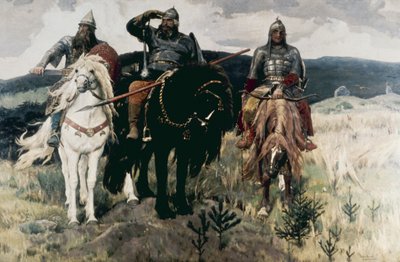 Bogatyri (De Helden) door Viktor Mikhailovich Vasnetsov, 1898 door Unknown