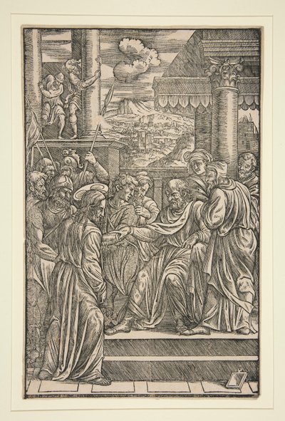 Christus voor Pilatus door Unknown