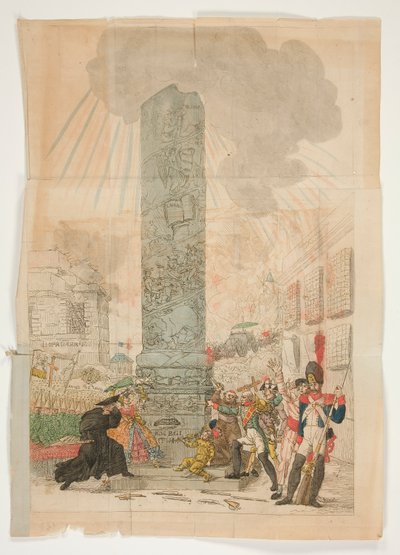 Conflict voor een monument door Unknown