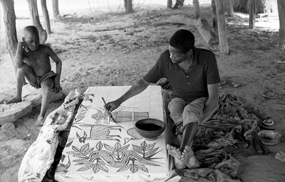 Ivoorkust Canvas van Korhogo door Unknown