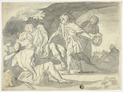 David snijdt de rok van Sauls mantel af door Unknown