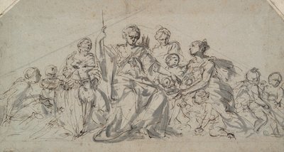 Diana met nimfen en putti door Unknown