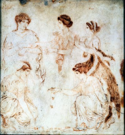 Dobbelspelers, Herculaneum, 1e eeuw n.Chr. door Unknown