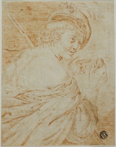 Halflang Portret van Man met een Vijg door Unknown