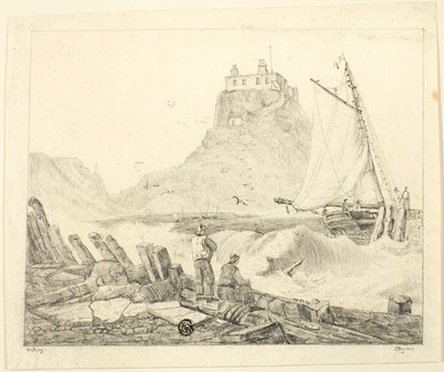 Haven met Oud Kasteel door Unknown