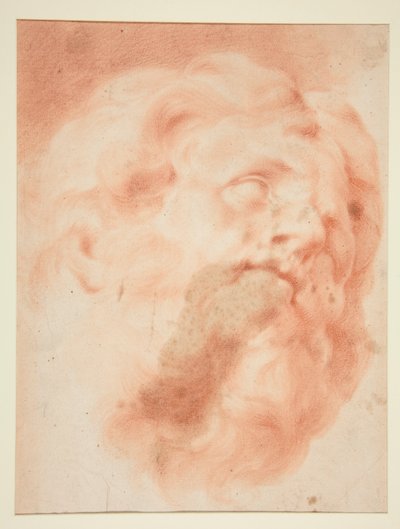 Hoofd van een man met baard door Unknown