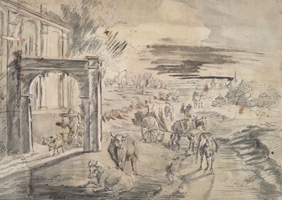 Landschap door Unknown