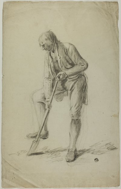 Man Digging door Unknown